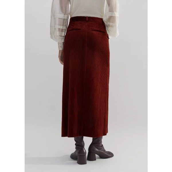 Ultra-Soft Cord Column Maxi Skirt - Image 5