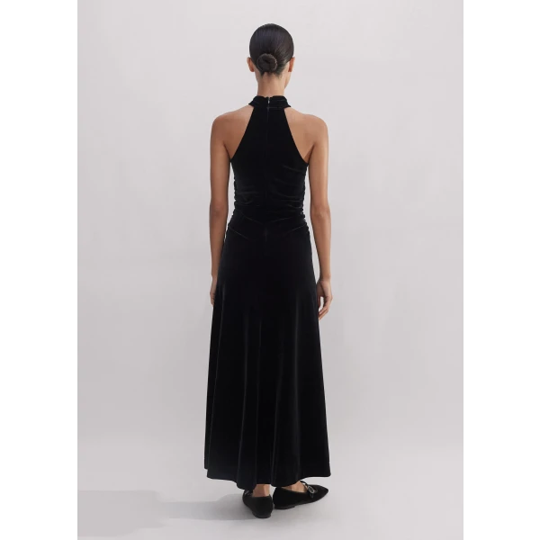 Velour Halterneck Maxi Dress - Image 6