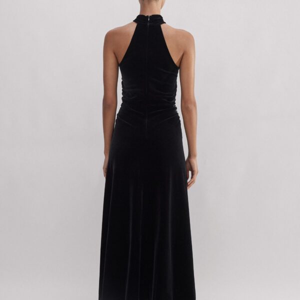 Me and Em Velour Halterneck Maxi Dress, view 6
