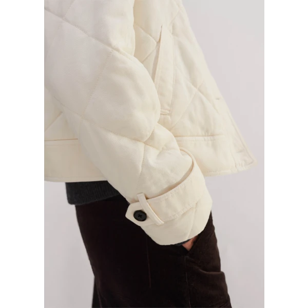 Washed Cotton-Blend Quilted Jacket - Image 6