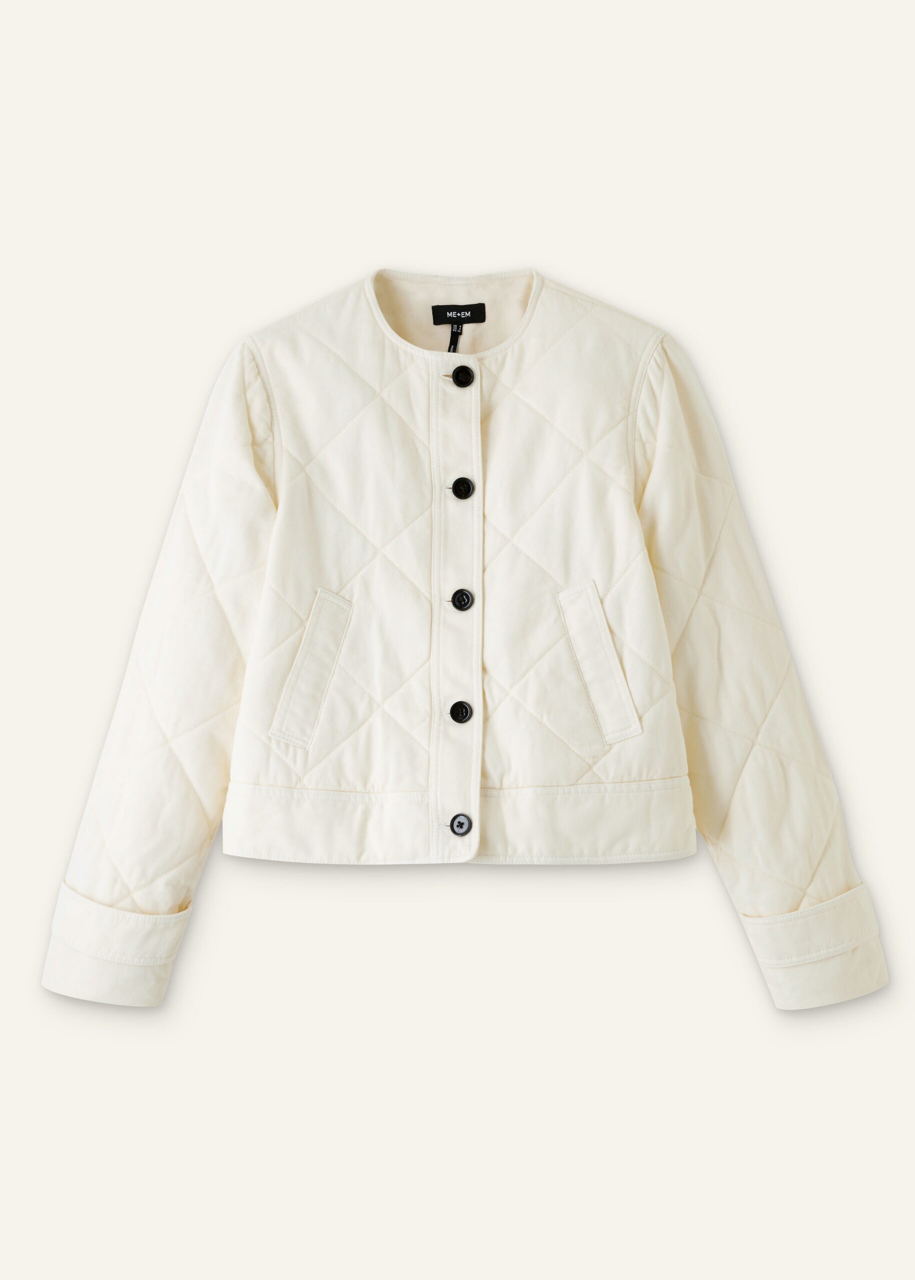 Me and Em Washed Cotton-Blend Quilted Jacket Me and Em dress