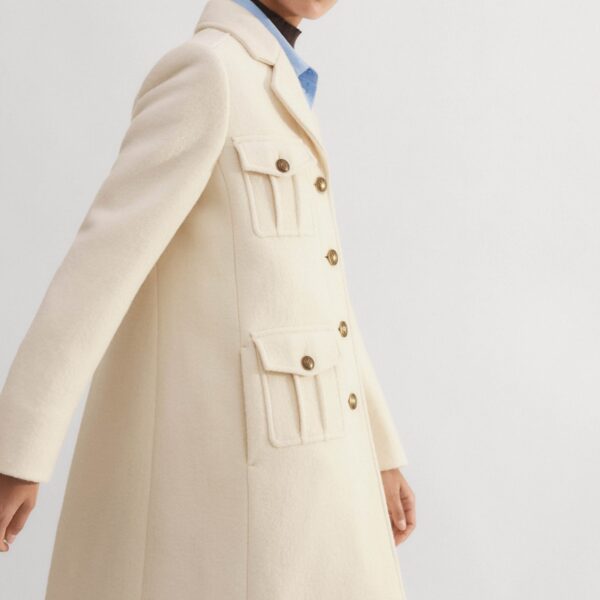 Me and Em Wool-Blend Military A-Line Coat, view 2