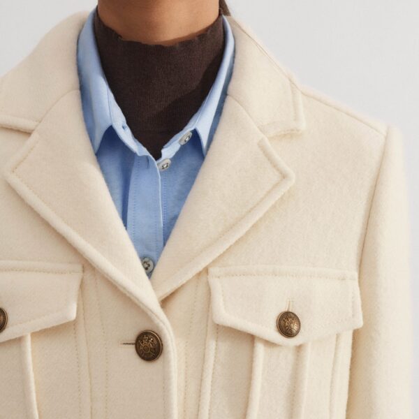 Me and Em Wool-Blend Military A-Line Coat, view 3