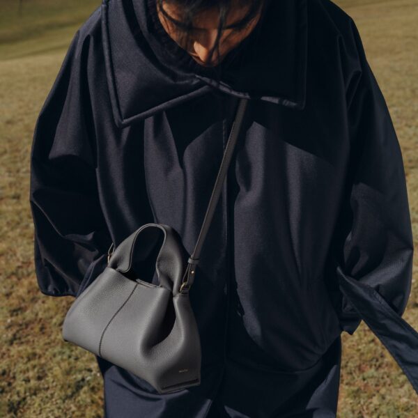Polene Numéro Neuf Mini Edition Textured Stone Bag, view 2