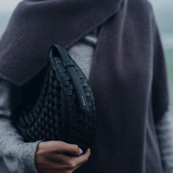 Polene Numéro Dix Edition Onda Black Bag, view 3