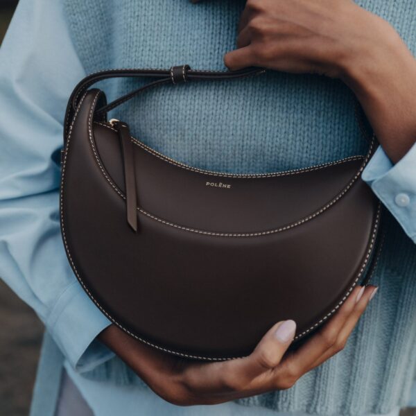 Polene Numéro Dix Edition Smooth Ebony Bag, view 3