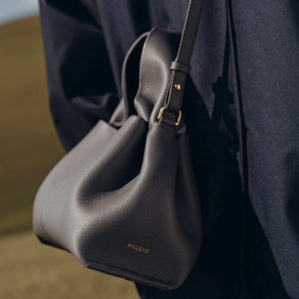 Polene Numéro Neuf Mini Edition Textured Stone Bag, view 3