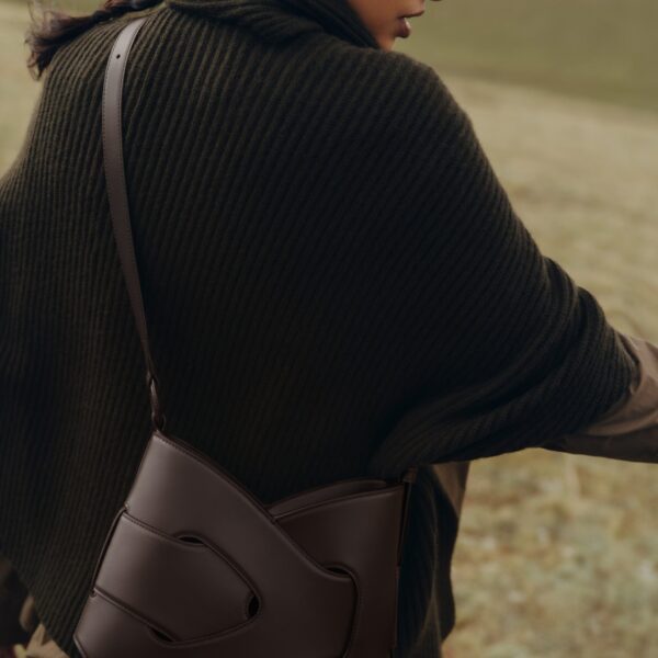 Polene Nodde Hobo Edition Smooth Ebony Bag, view 5