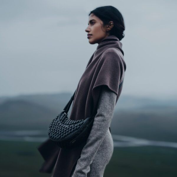 Polene Numéro Dix Edition Onda Black Bag, view 6