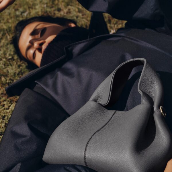 Polene Numéro Neuf Mini Edition Textured Stone Bag, view 6
