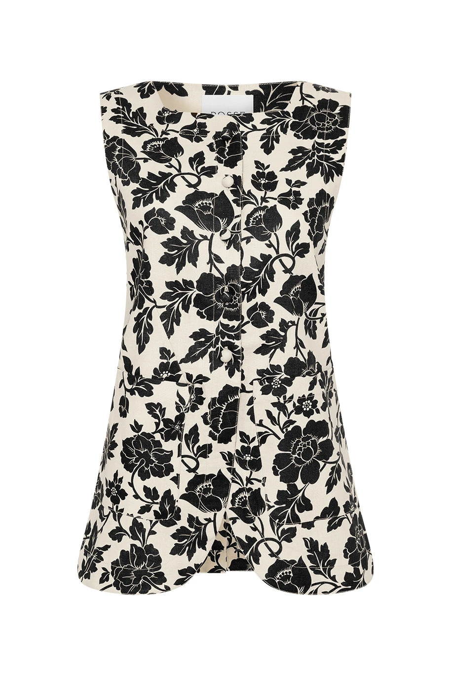Posse-The-label-Romeo-Vest-Noir-Bloom Posse The label Clothing