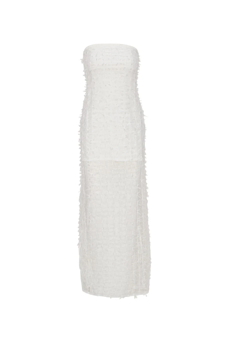 Rotate-Birger-Christensen-Bow-Tube-Dress-White51981_nobg Bow Tube Dress White - Image 1