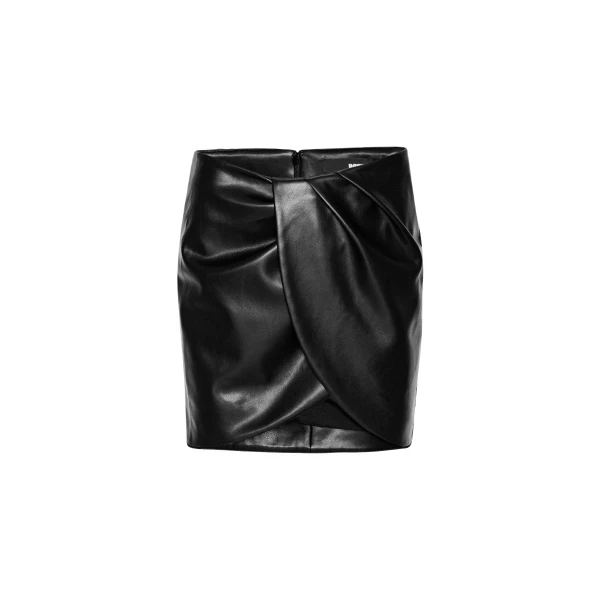 Draped Mini Skirt Black