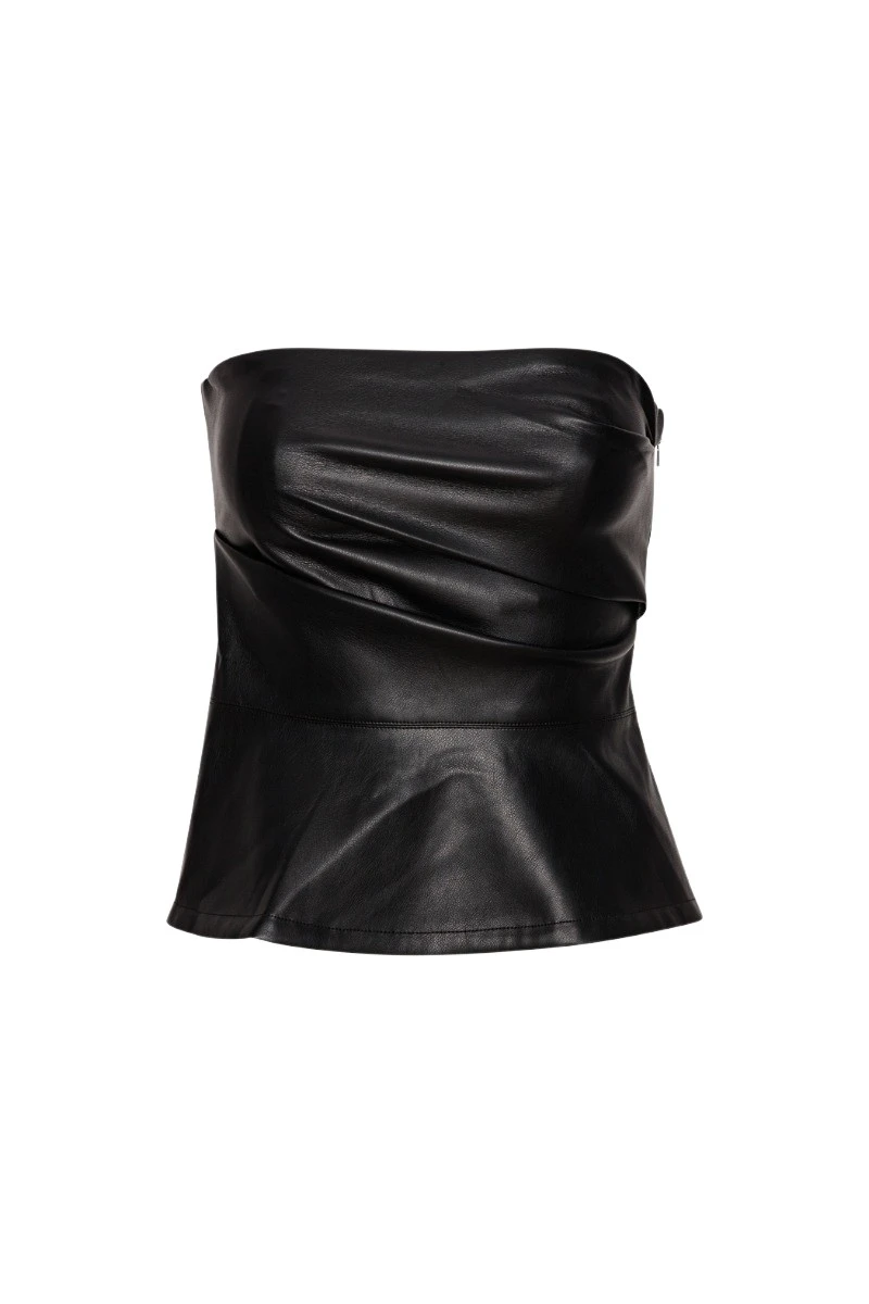Rotate-Birger-Christensen-Draped-Sleeveless-Top-Black96976_nobg Draped Sleeveless Top Black - Image 1