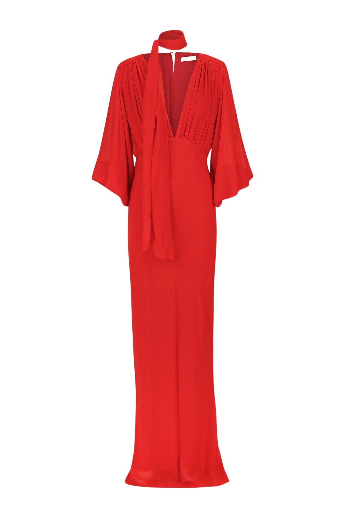 Shona Joy Amina Plunge Balloon Sleeve Maxi Dress – Chilli