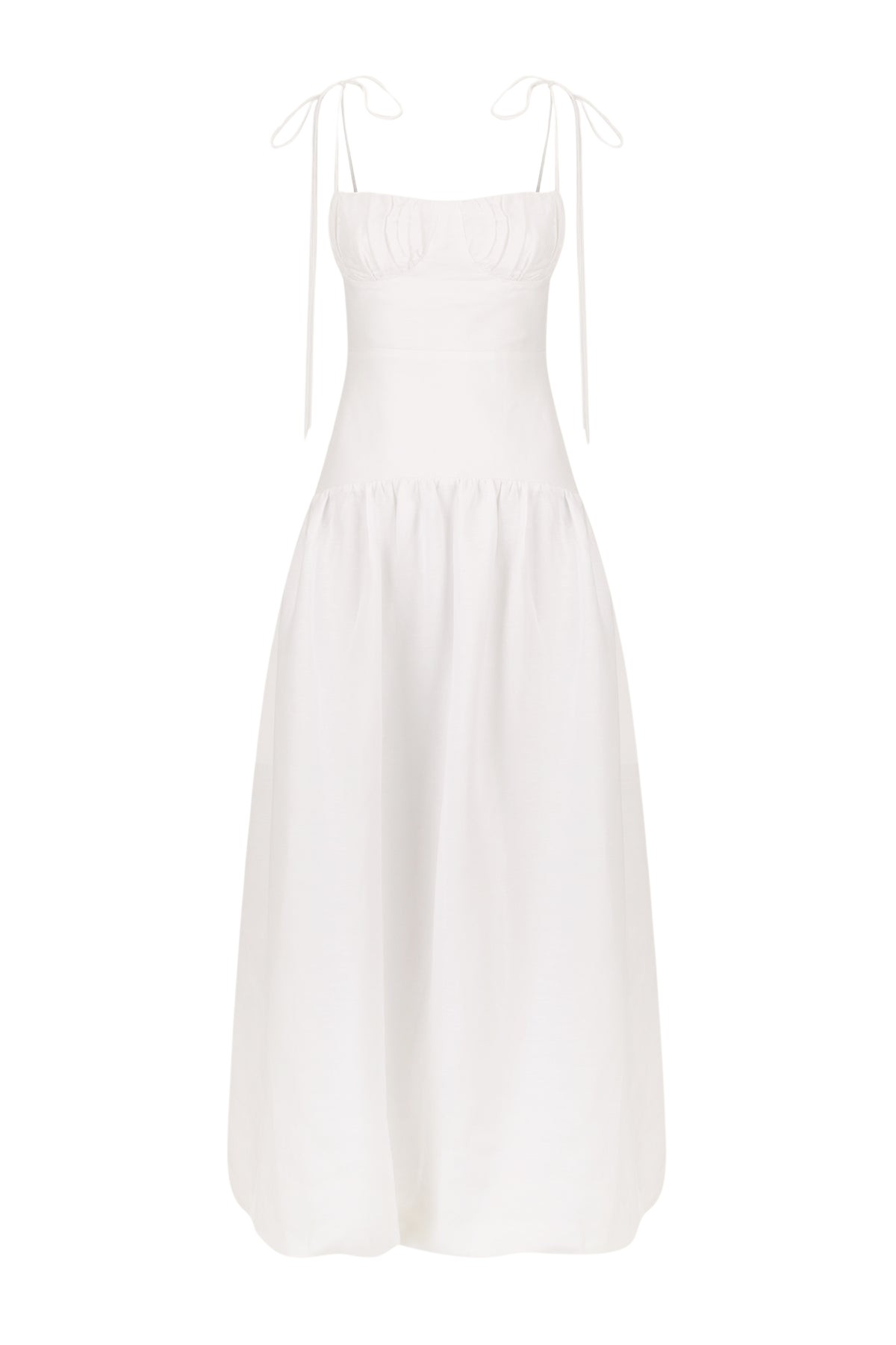 Shona Joy Blanc Gathered Midi Dress