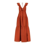 Celeste Layered Maxi Dress - Rust