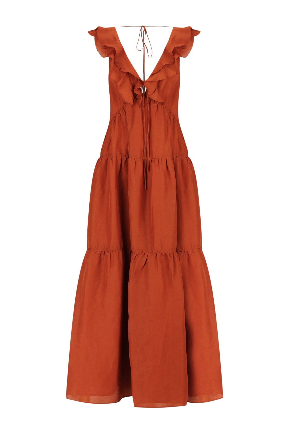 Shona Joy Celeste Layered Maxi Dress – Rust