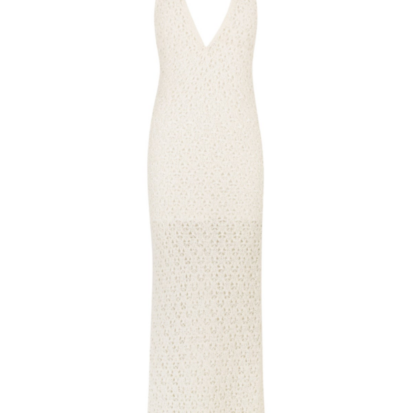 Shona Joy Emilio Halter Open Back Maxi Dress – Rice