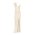 La Lune Draped Maxi Dress - Cream