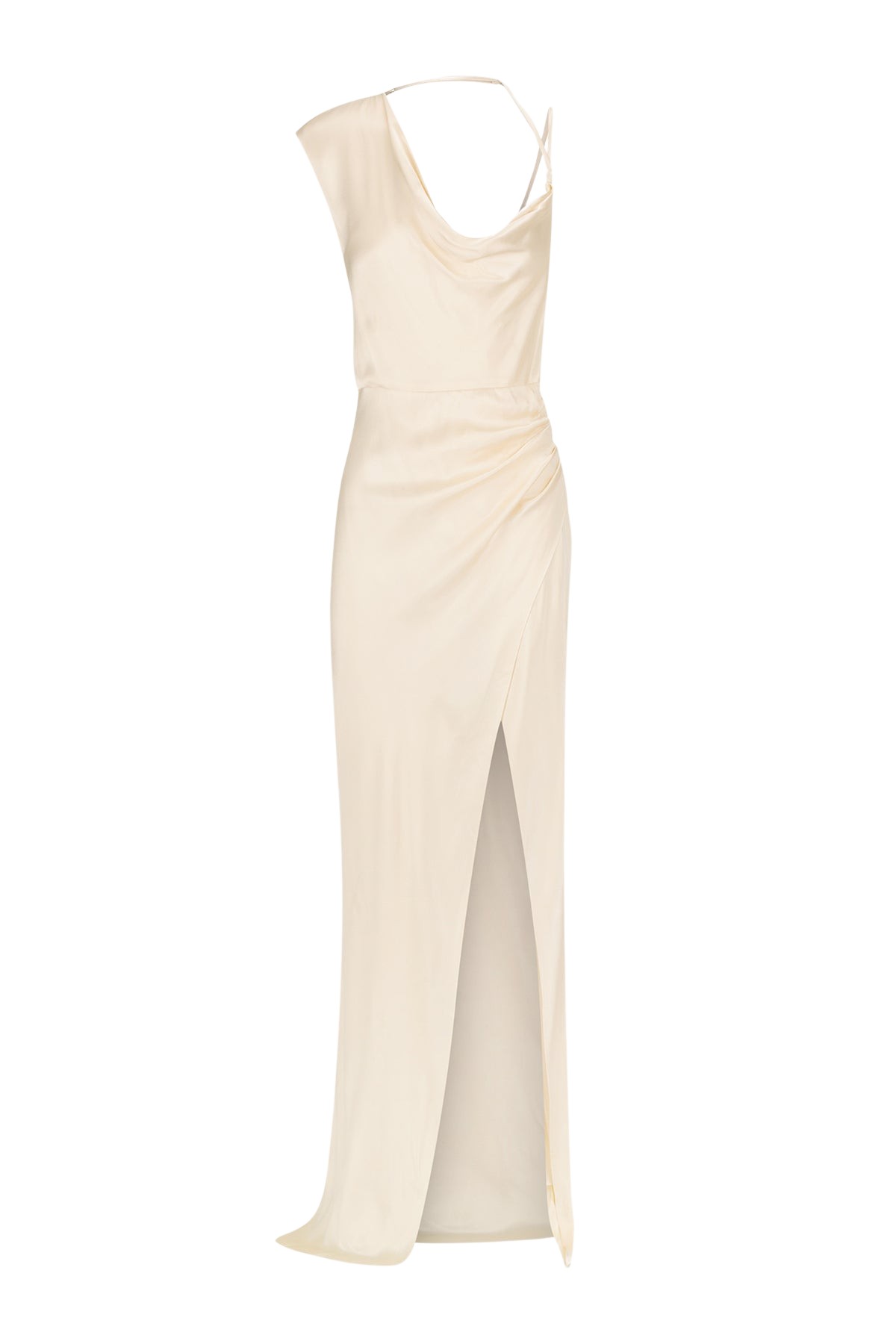 Shona Joy La Lune Draped Maxi Dress – Cream