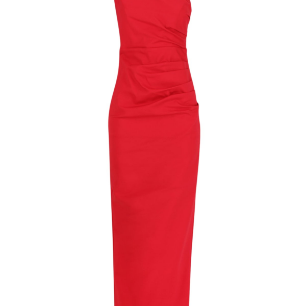 Shona Joy Lani Asymmetrical Gathered Maxi Dress – Chilli