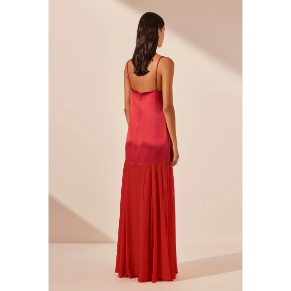 Moraya Dropped Waist Maxi Dress - Chilli - Image 7