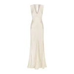 Moraya Godet Maxi Dress - Pearl