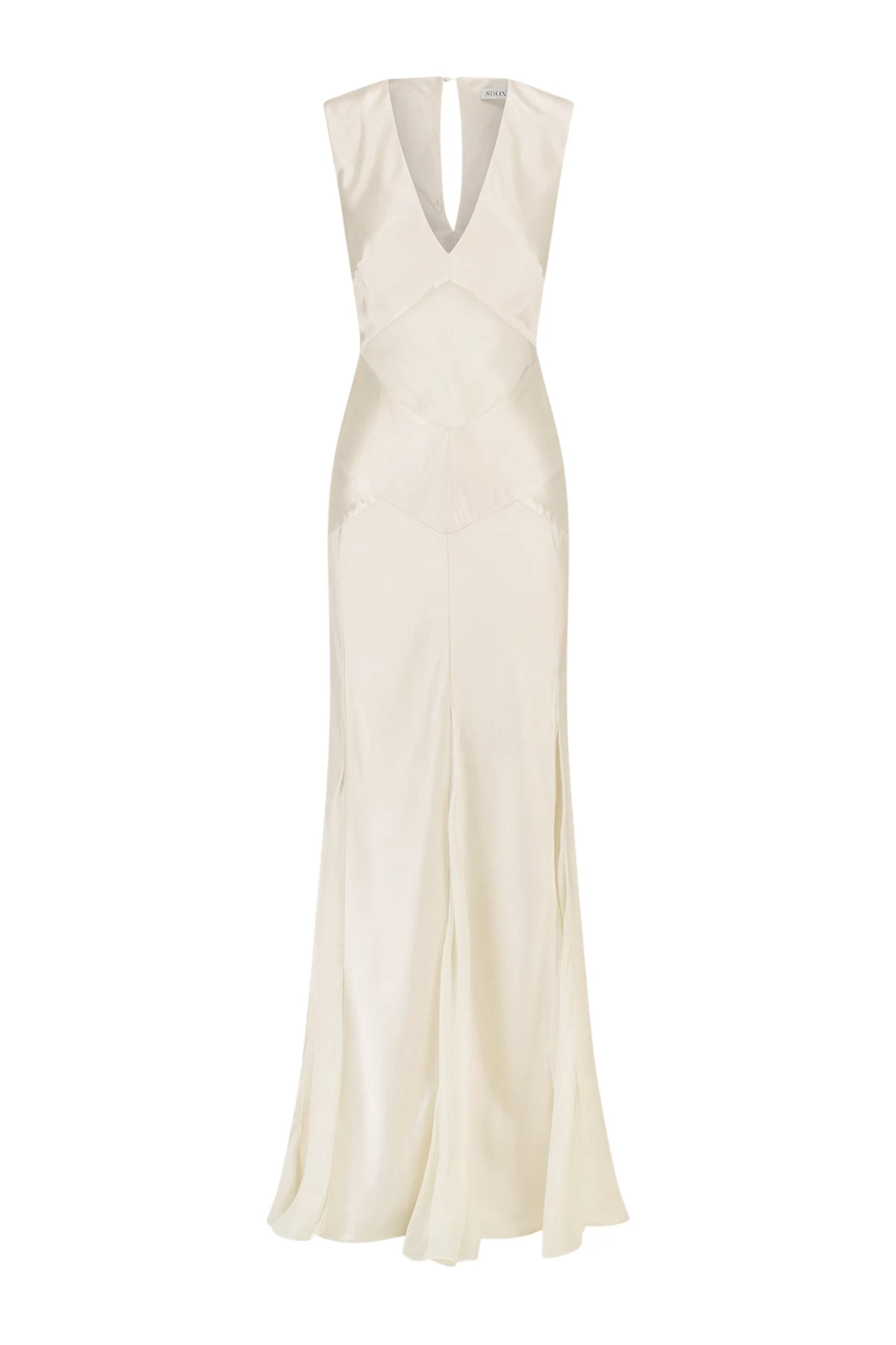 Shona-Joy-Moraya-Godet-Maxi-Dress-Pearl18864_nobg Moraya Godet Maxi Dress - Pearl - Image 1