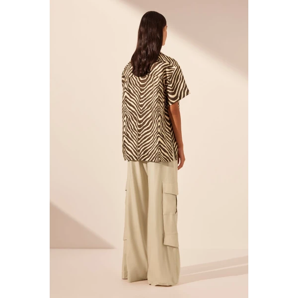 Sana Silk Short Sleeve Tie Shirt - Image 7