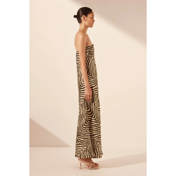 Sana Silk Strapless Bias Maxi Dress - Image 7