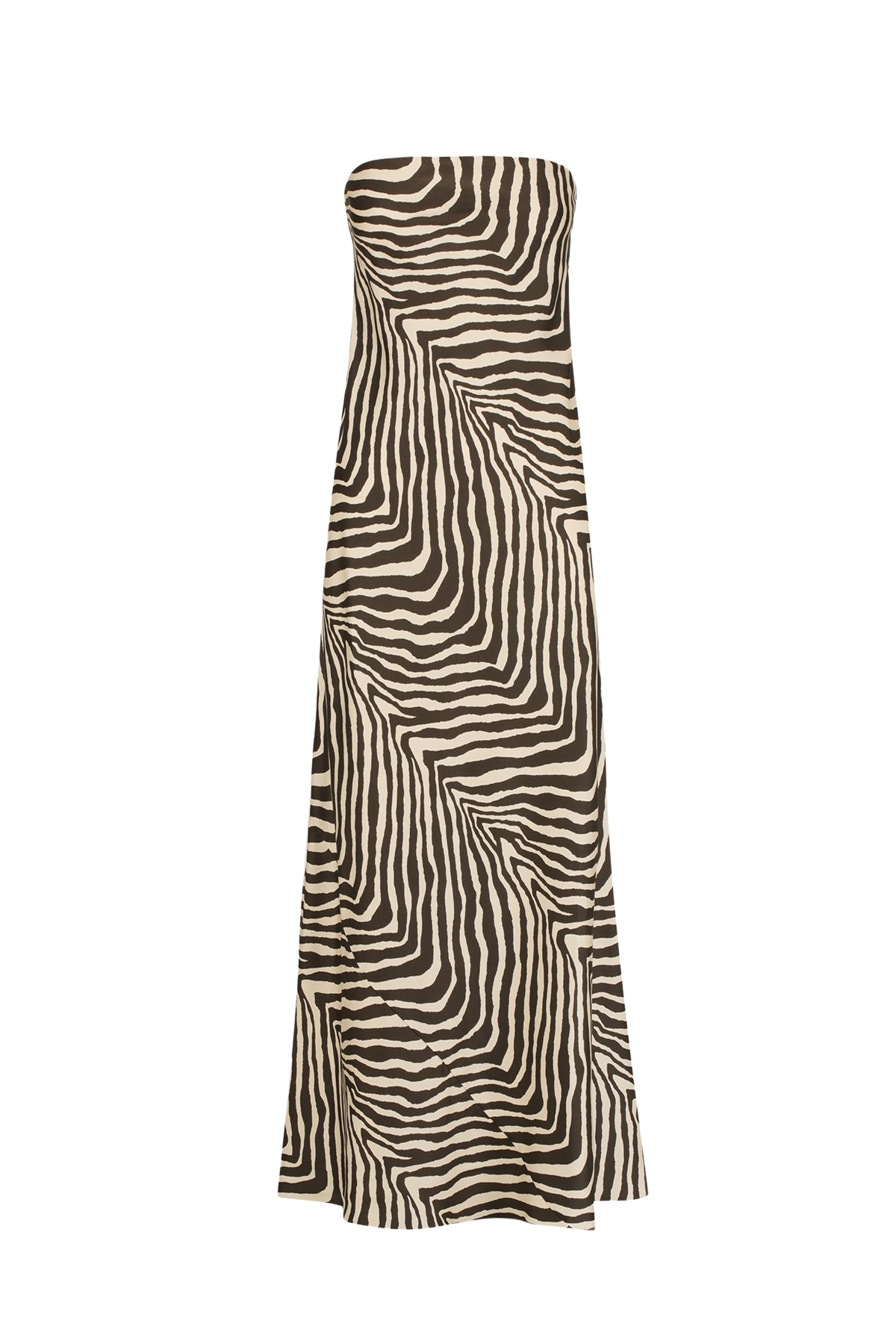Shona Joy Sana Silk Strapless Bias Maxi Dress