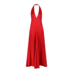 Savanna Halter Open Back Maxi Dress - Chilli