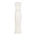 Stratus Lace High Neck Maxi Dress - Ivory
