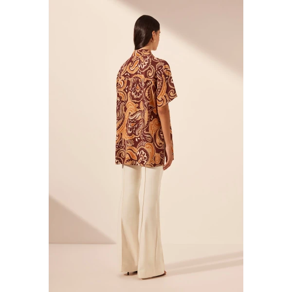 Zahra Silk Short Sleeve Shirt - Image 7