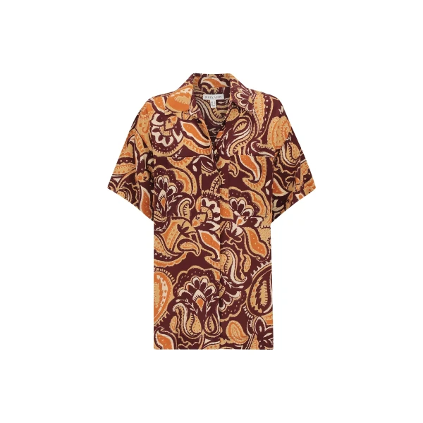 Zahra Silk Short Sleeve Shirt