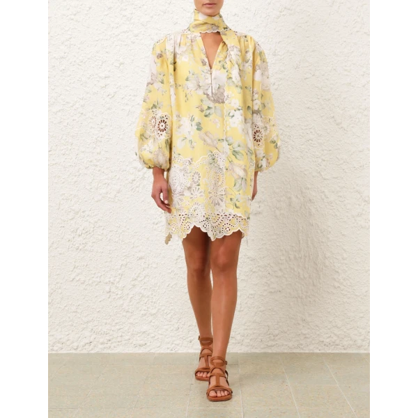 Acacia Broderie Tie Mini Dress - Image 8
