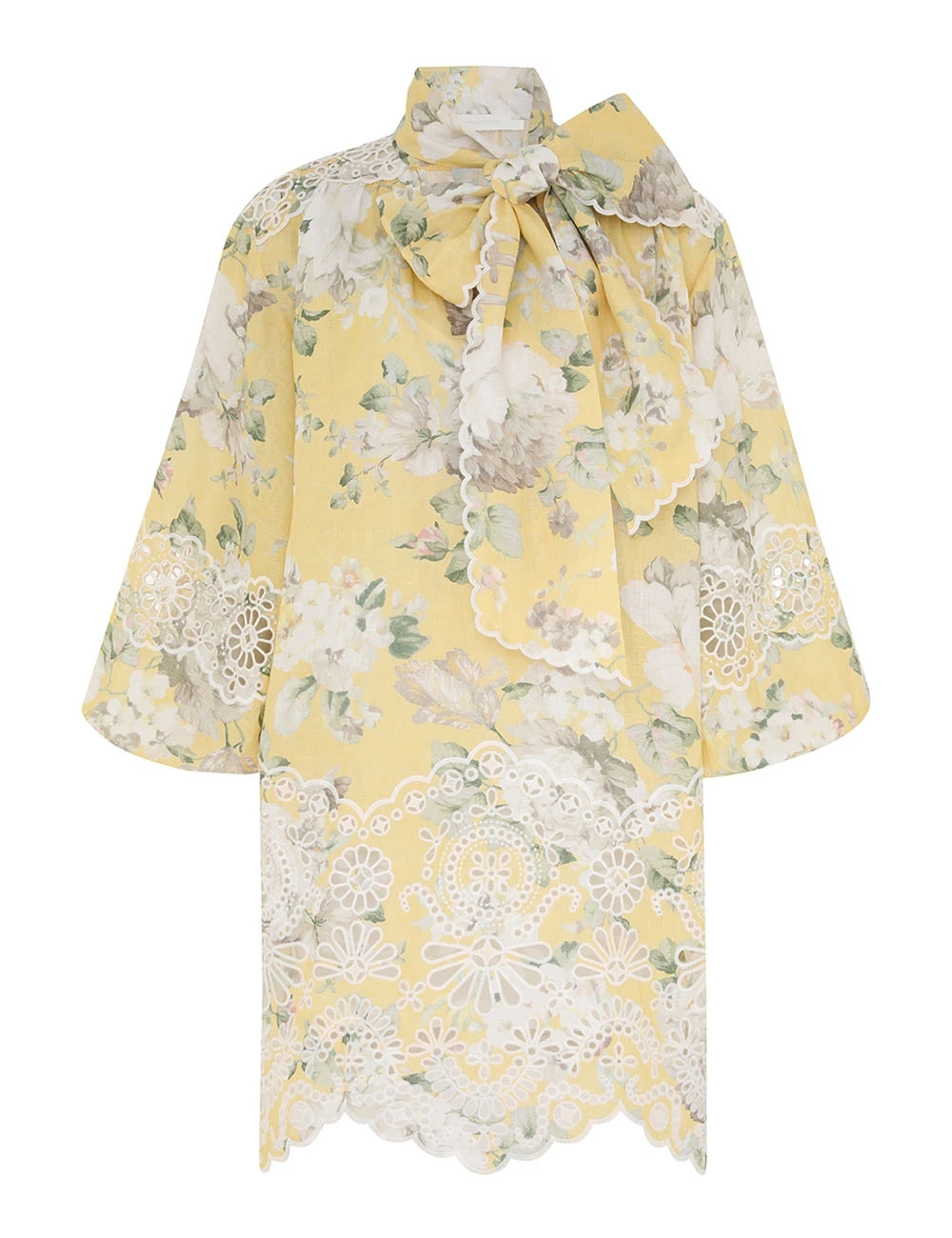 Zimmermann Acacia Broderie Tie Mini Dress Zimmermann dress