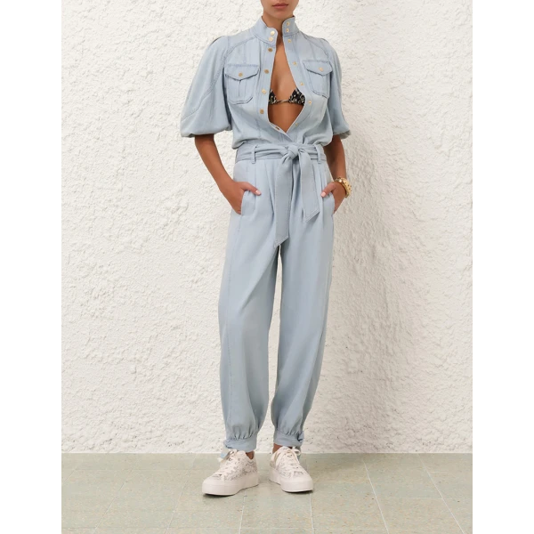 Acacia Denim Lantern Blouse - Image 7