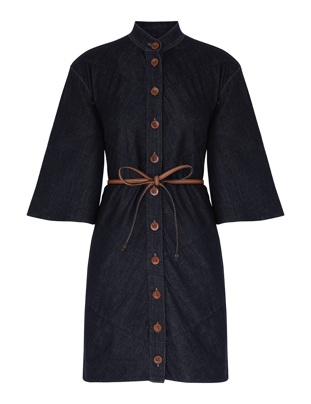 Zimmermann Acacia Denim Mini Shirt Dress