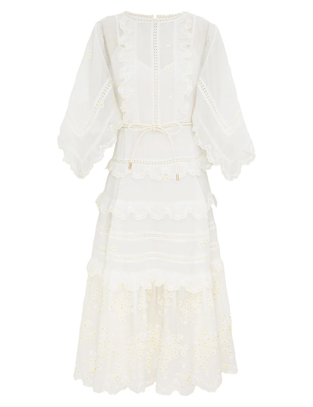 Zimmermann Acacia Embroidered Midi Dress Zimmermann dress