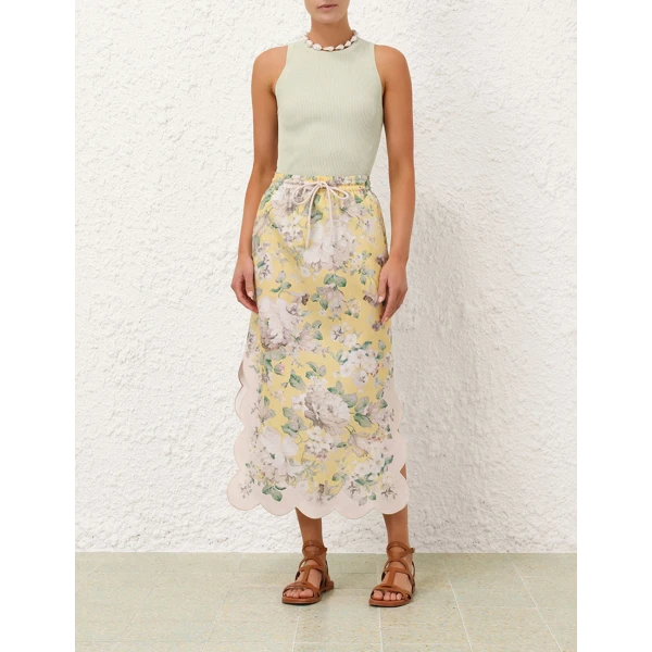 Acacia Scallop Midi Skirt - Image 7