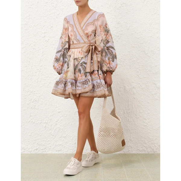 Wylie Mini Wrap Frill Dress - Image 7