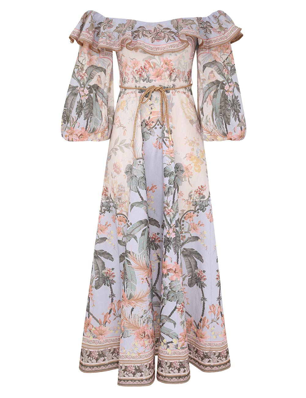 Zimmermann Wylie Off-Shoulder Midi Dress