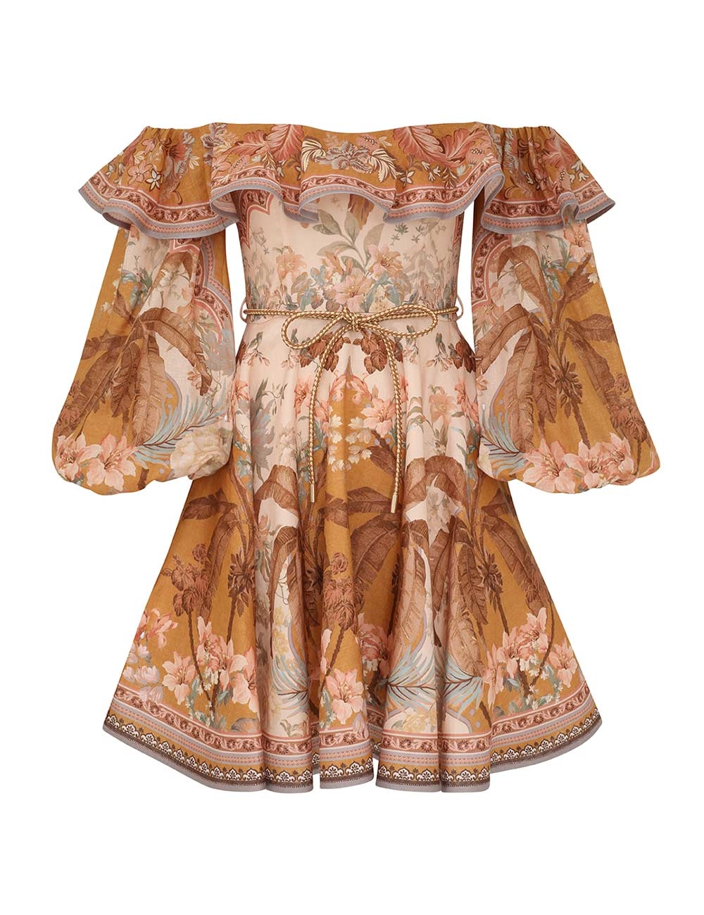Zimmermann Wylie Off-Shoulder Mini Dress