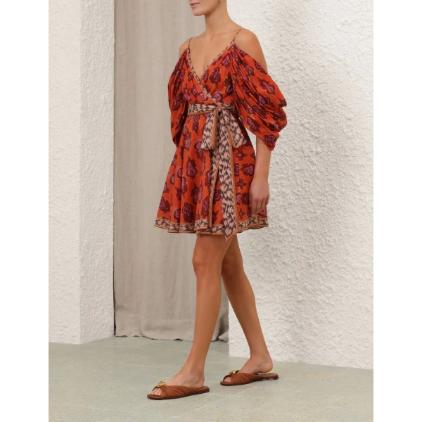 Wylie Wrap Mini Dress - Image 8