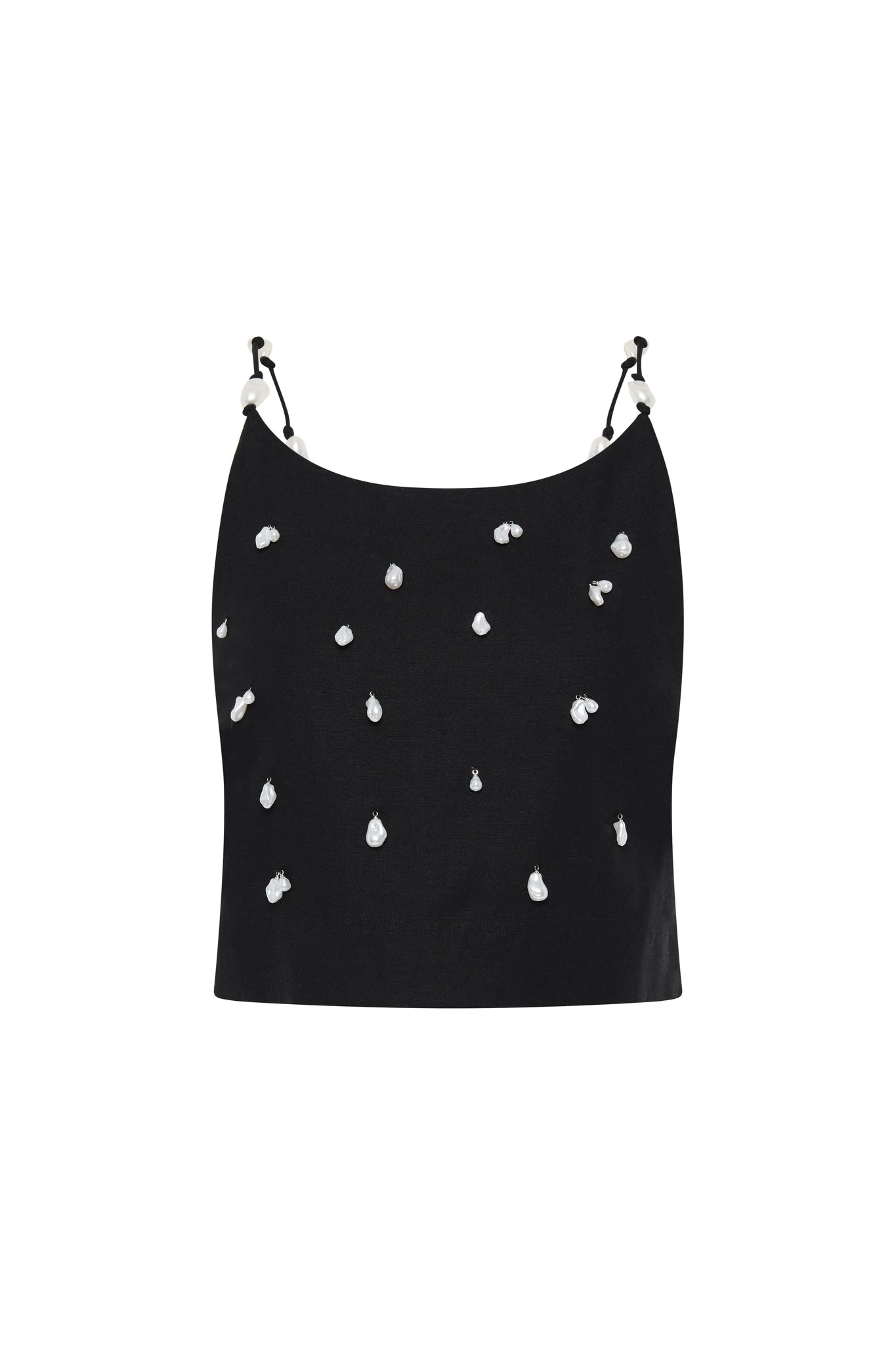 Aje-Akoya-Crop-Top Aje Black Tops