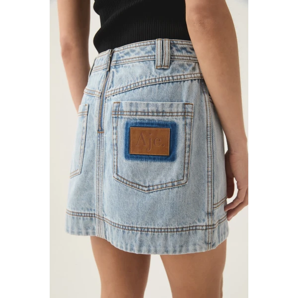 Aura Denim Mini Skirt - Image 7