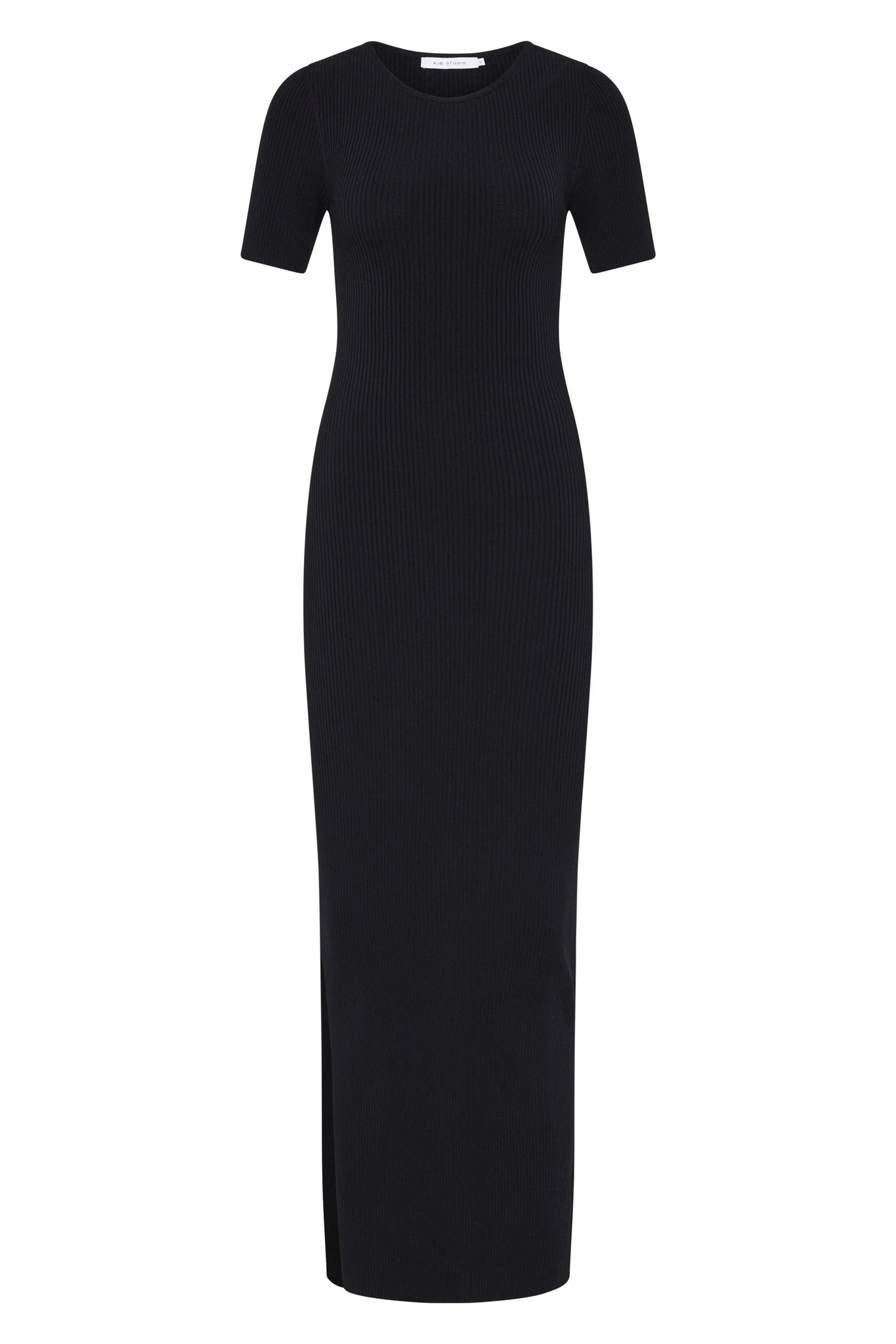 Aje-Coraline-Short-Sleeve-Midi-Dress Aje Black Dresses