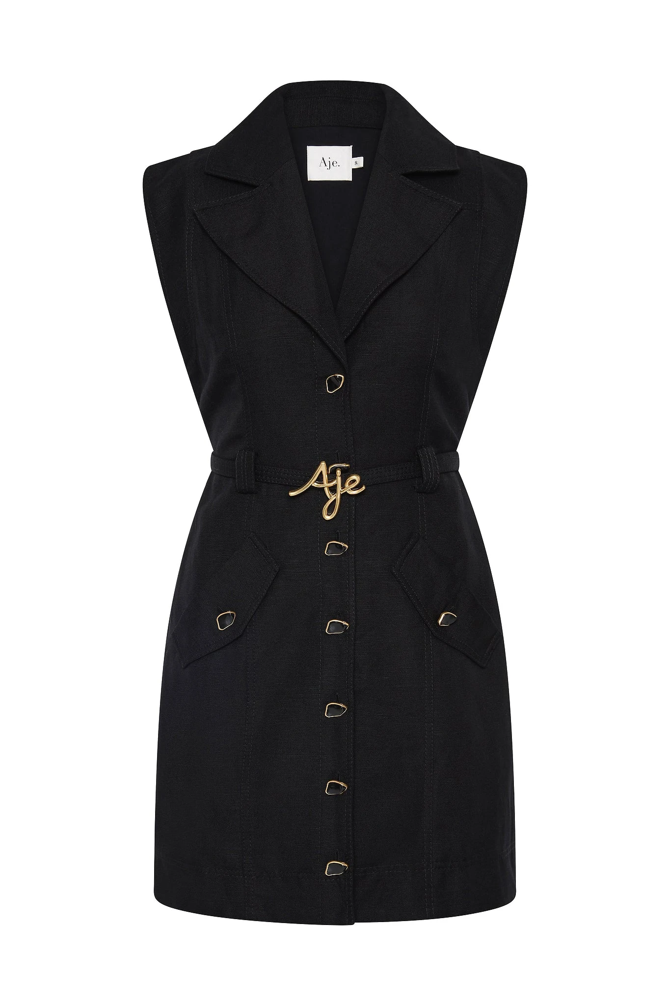 Aje-Desiree-Utility-Mini-Dress Aje Black Dresses